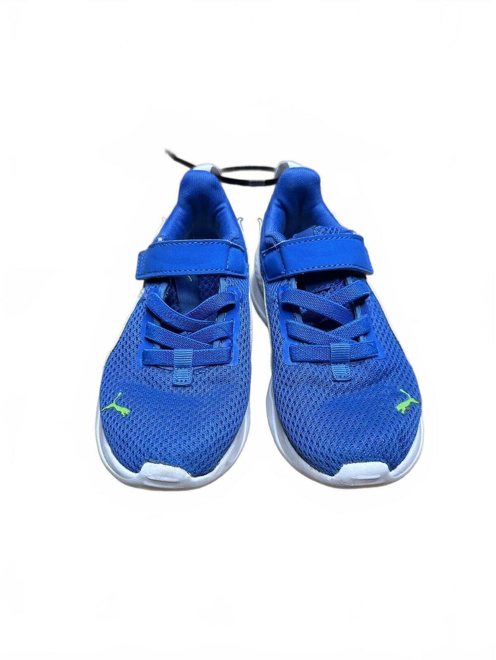 PUMA Blue Mesh Hook-and-Loop Athletic Sneakers - Picture 2 of 9